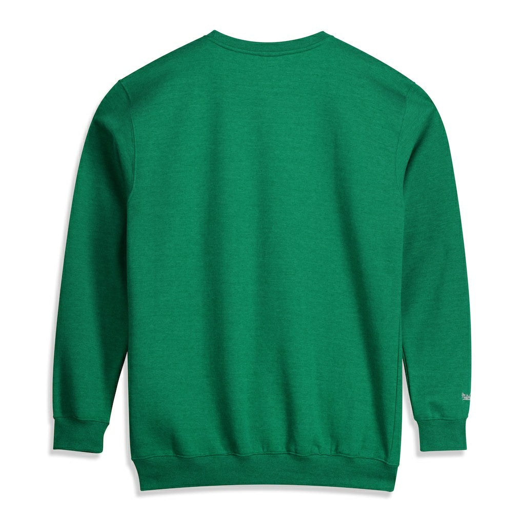 Boston Celtics Hardwood Classics Big & Tall Crewneck Sweatshirt - Heather Kelly Green | Mitchell & Ness for sale