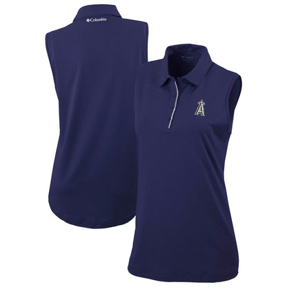 Los Angeles Angels Women's Tend The Ball Sleeveless Polo - Navy | Columbia