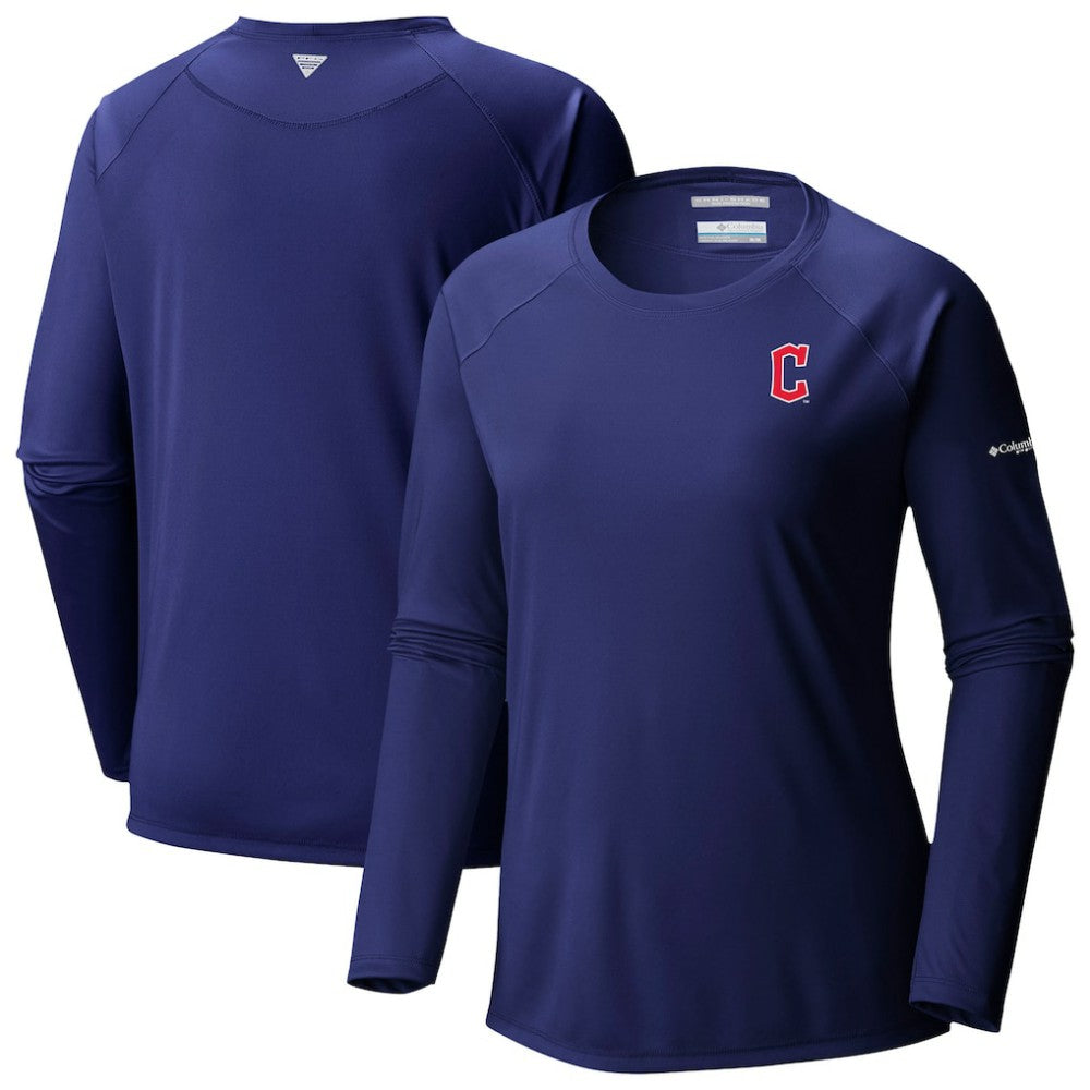 Cleveland Guardians Tidal Tee II Long Sleeve T-Shirt - Navy | Columbia