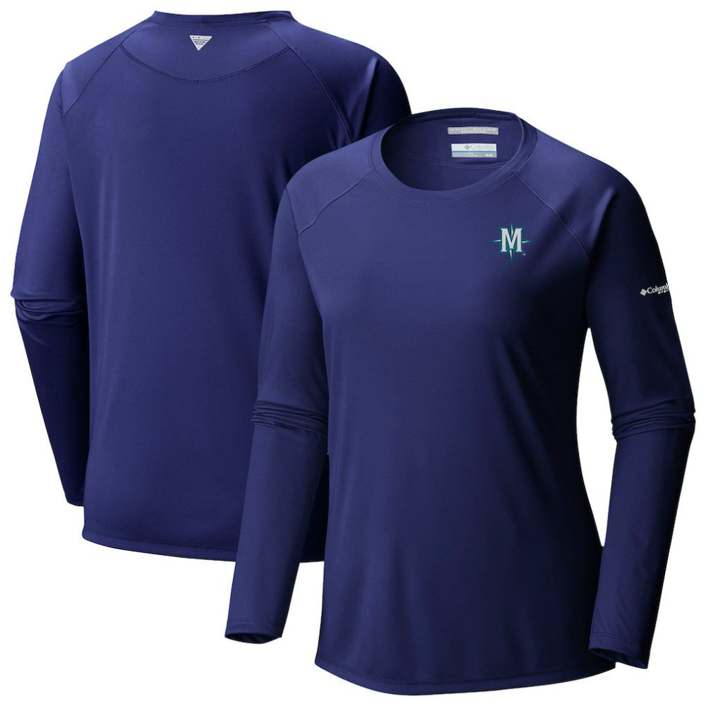 Seattle Mariners Tidal Tee II Long Sleeve T-Shirt - Navy | Columbia