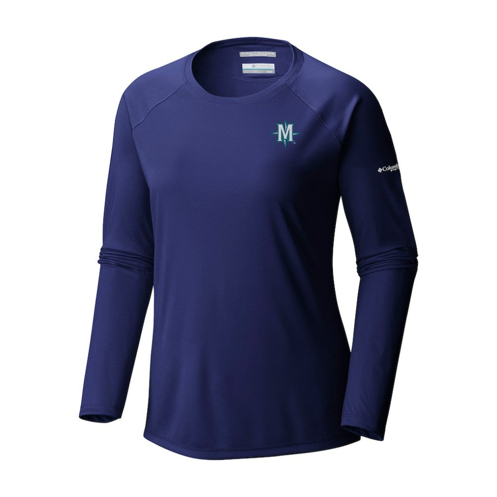 Seattle Mariners Tidal Tee II Long Sleeve T-Shirt - Navy | Columbia