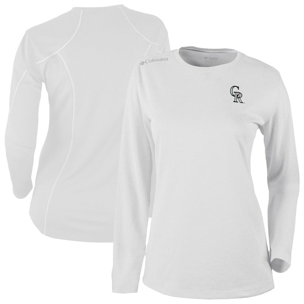 Colorado Rockies Shotgun Long Sleeve T-Shirt - White | Columbia