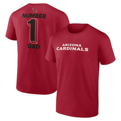 Arizona Cardinals #1 Dad Jersey T-Shirt - Cardinal discount