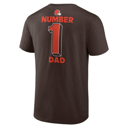 Cleveland Browns #1 Dad Jersey T-Shirt - Brown discount