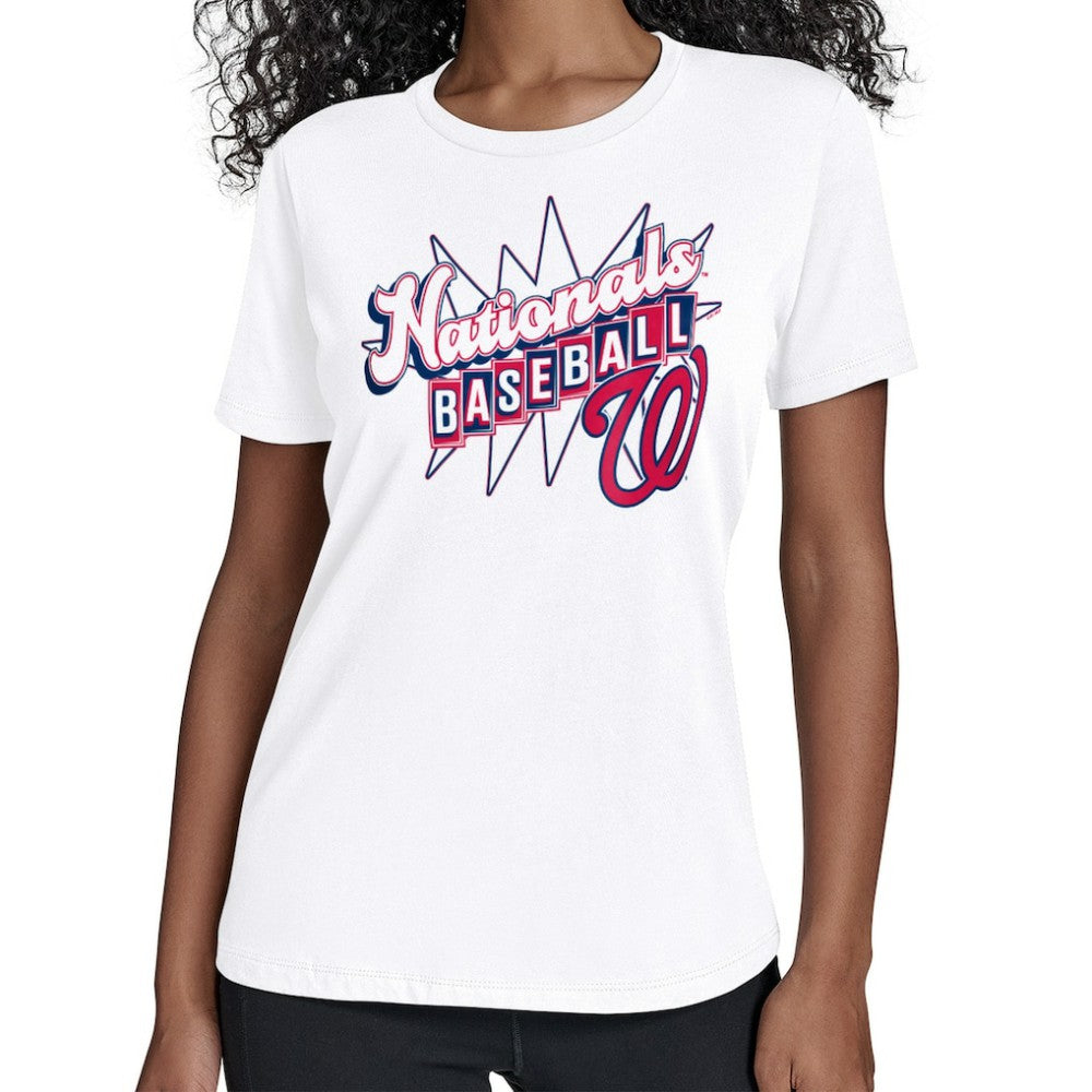 Washington Nationals Starter Women's Drive-In T-Shirt - White