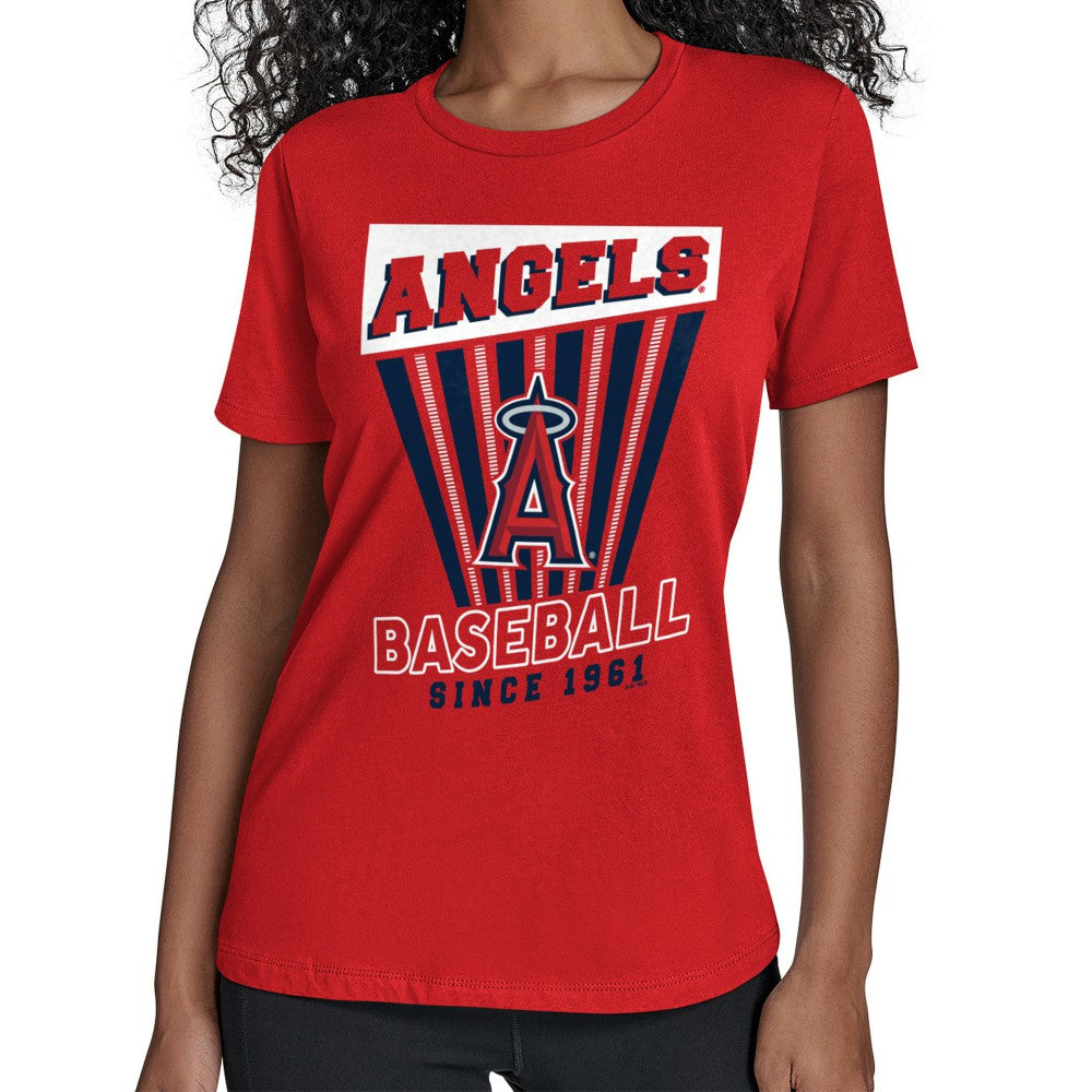 Los Angeles Angels Starter Women's Poster Print T-Shirt - Red