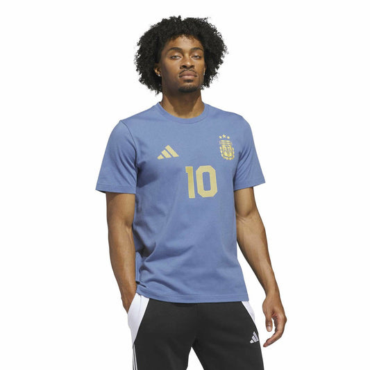 Lionel Messi Argentina National Team Name & Number T-Shirt - Blue | Adidas shop
