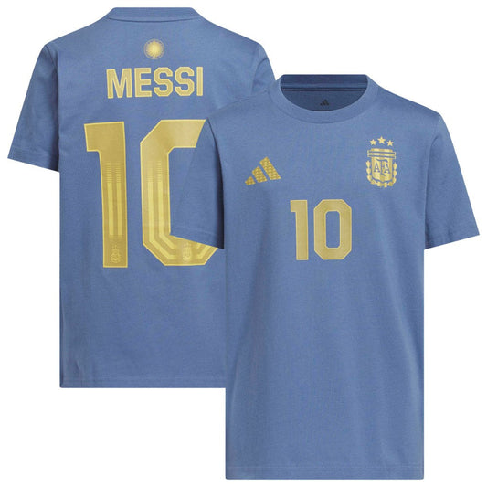 Lionel Messi Argentina National Team Youth Name & Number T-Shirt - Blue | Adidas cheap