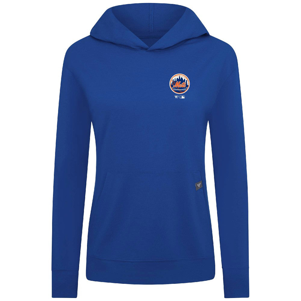 New York Mets Levelwear Women's Cooperstown Collection Relay Core Logo Pullover Hoodie - Royal