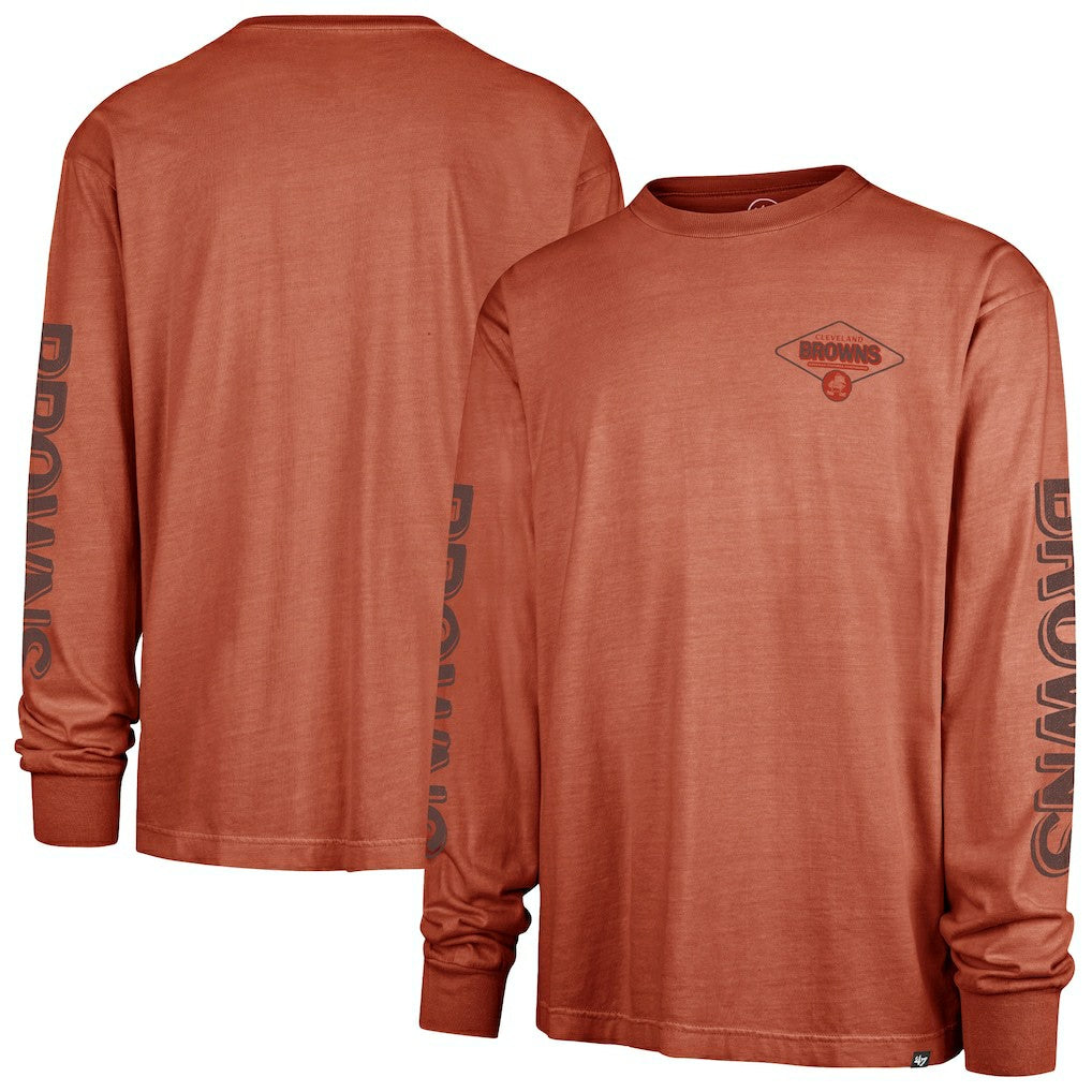 Cleveland Browns '47 Cairn Ravine Foundation Throwback Long Sleeve T-Shirt - Orange on sale