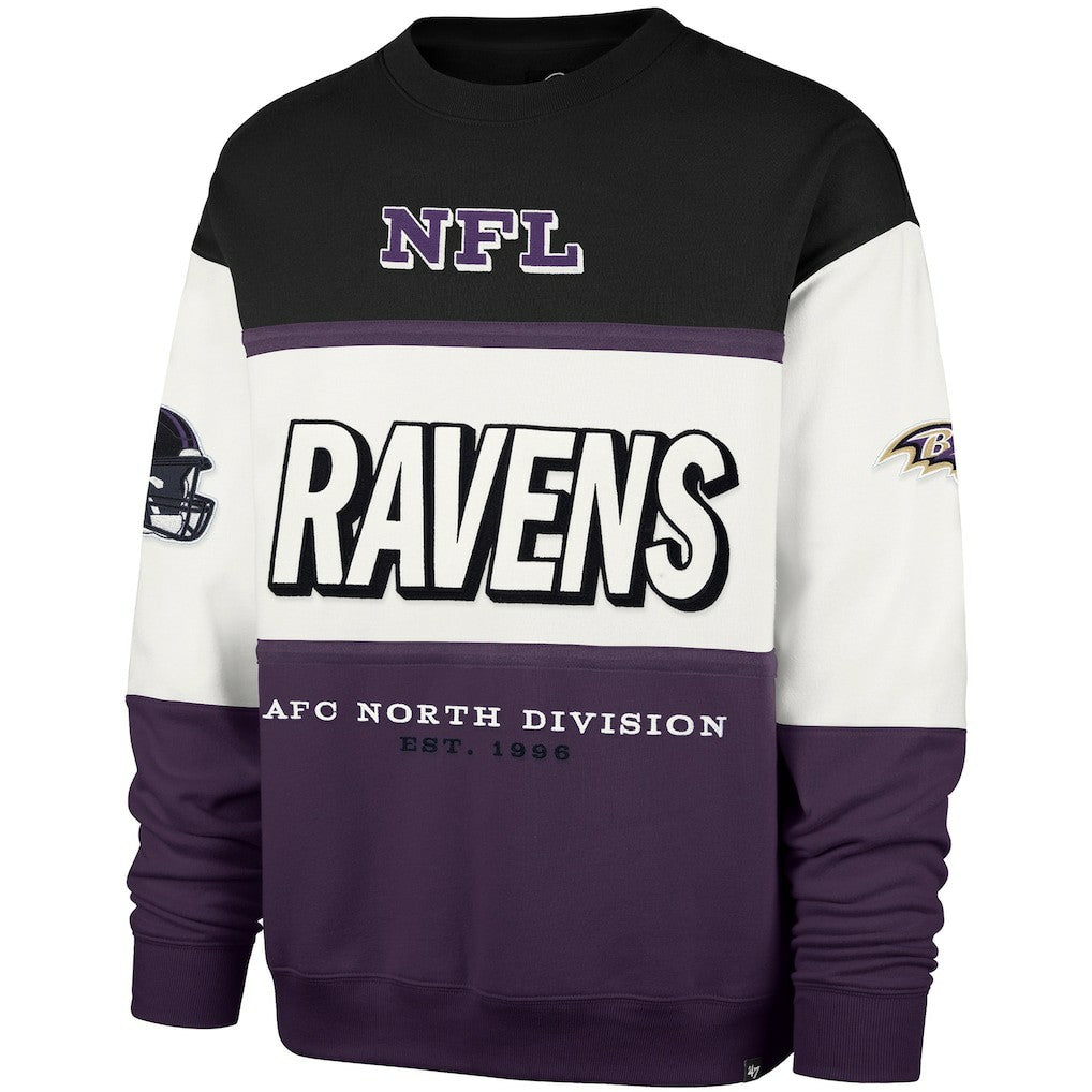 Baltimore Ravens '47 Breeze Maximalist Sweatshirt - Black/Purple cheap