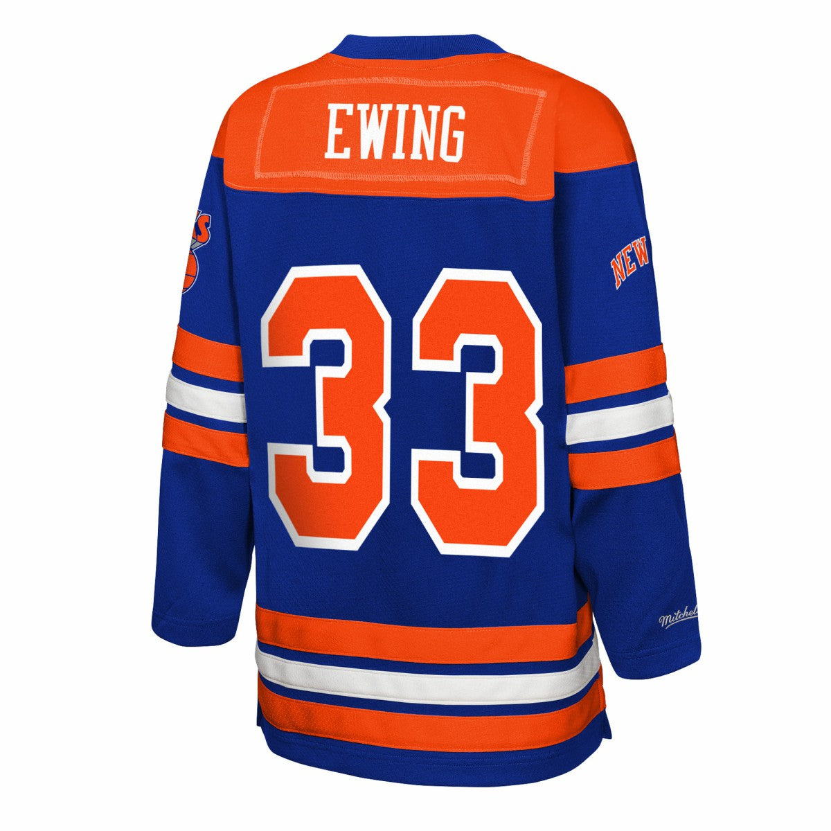 Patrick Ewing New York Knicks Youth Maxxed Out 2.0 Fashion Hockey Jersey - Blue | Mitchell & Ness online