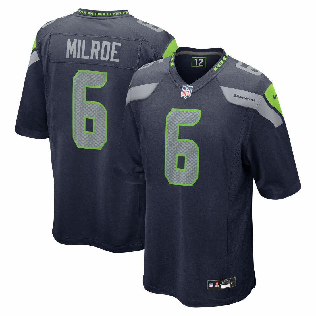 Jalen Milroe Seattle Seahawks 2025 NFL Draft Game Jersey - College Navy | Nike on sale