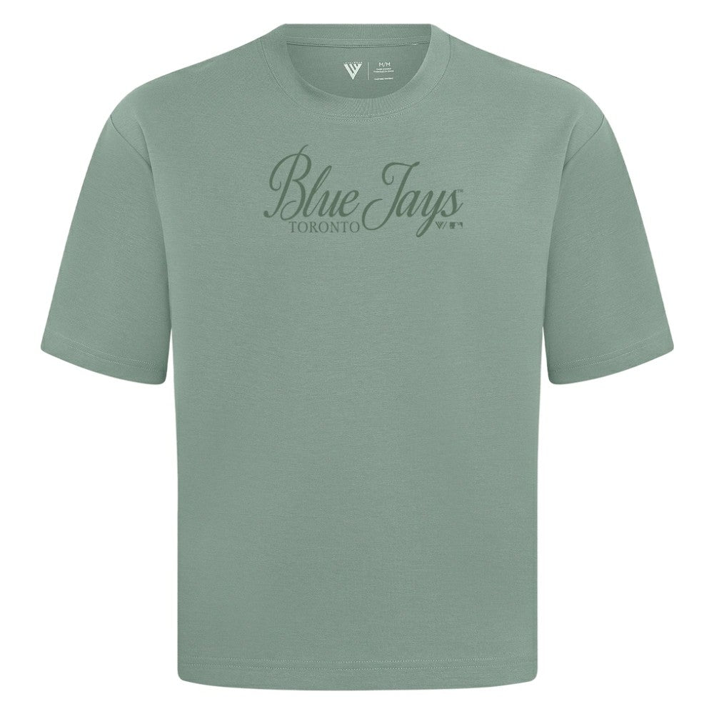 Toronto Blue Jays Levelwear Ethereal Oversized Luxe Signature Knit T-Shirt - Green