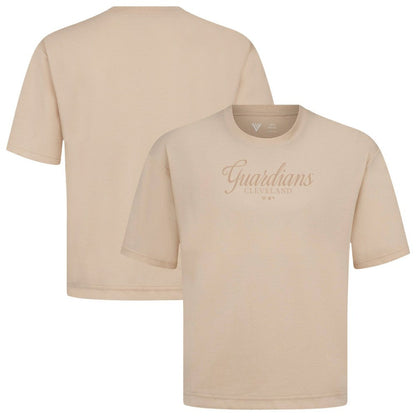 Cleveland Guardians Levelwear Ethereal Oversized Luxe Signature Knit T-Shirt - Khaki