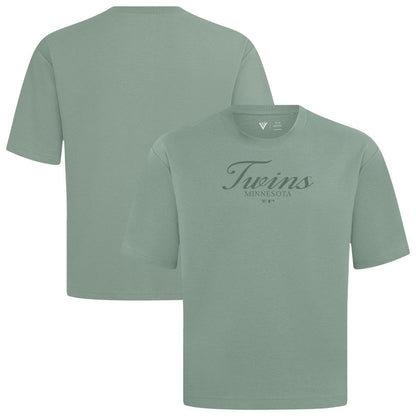 Minnesota Twins Levelwear Ethereal Oversized Luxe Signature Knit T-Shirt - Green
