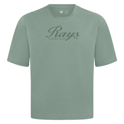 Tampa Bay Rays Levelwear Ethereal Oversized Luxe Signature Knit T-Shirt - Green