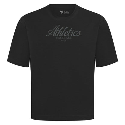 Athletics Levelwear Ethereal Oversized Luxe Signature Knit T-Shirt - Black