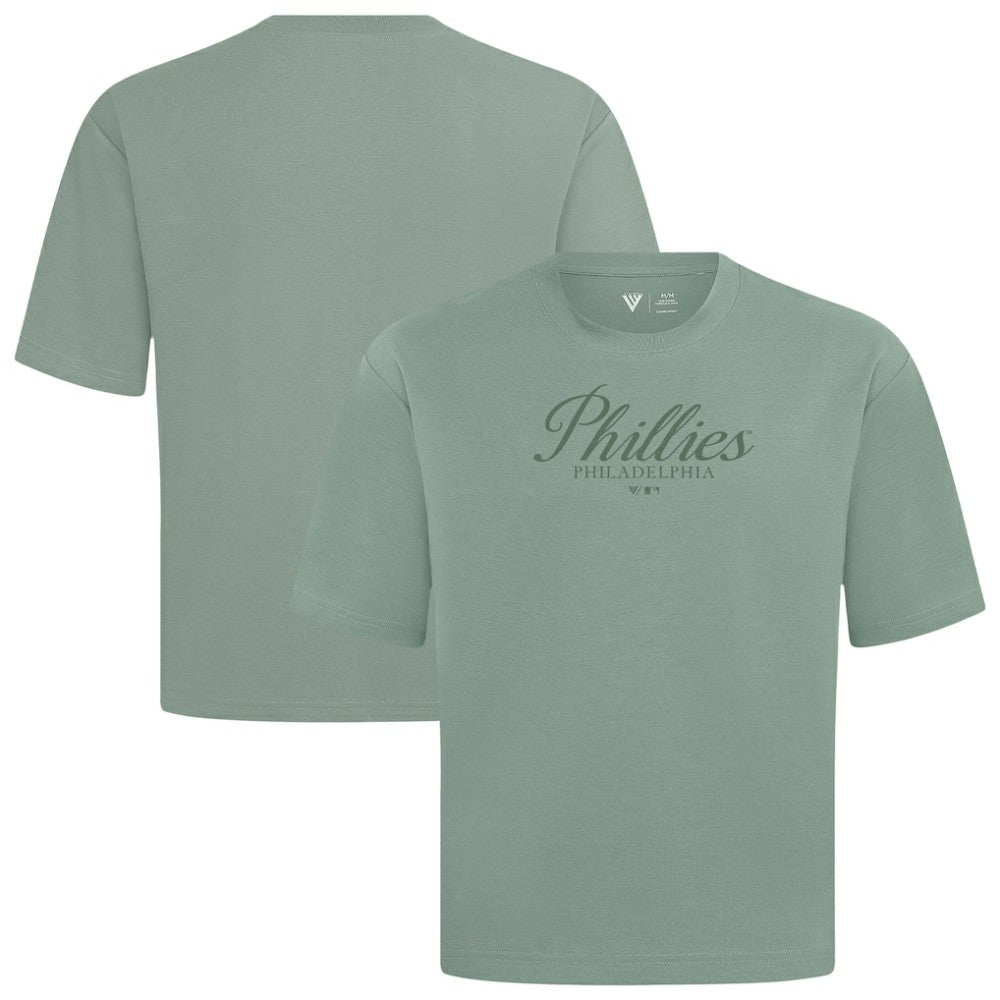 Philadelphia Phillies Levelwear Ethereal Oversized Luxe Signature Knit T-Shirt - Green