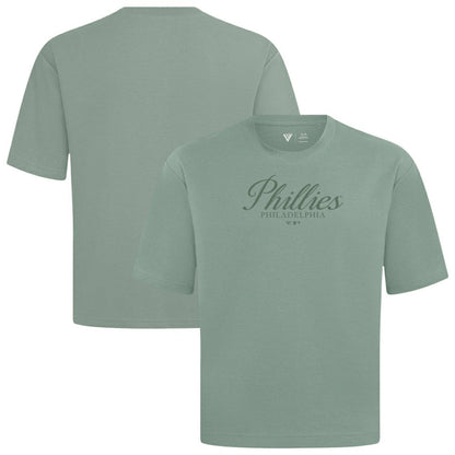 Philadelphia Phillies Levelwear Ethereal Oversized Luxe Signature Knit T-Shirt - Green