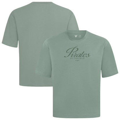 Pittsburgh Pirates Levelwear Ethereal Oversized Luxe Signature Knit T-Shirt - Green