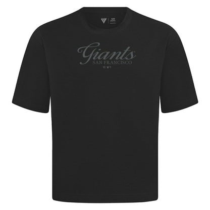 San Francisco Giants Levelwear Ethereal Oversized Luxe Signature Knit T-Shirt - Black