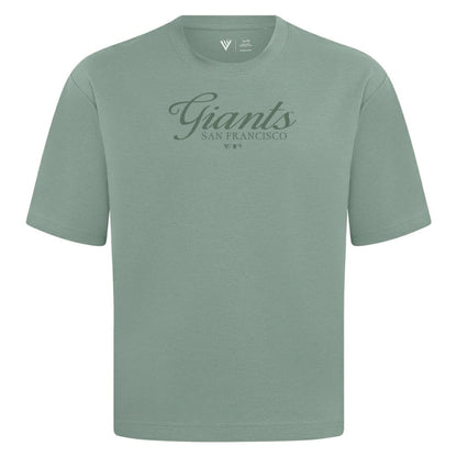 San Francisco Giants Levelwear Ethereal Oversized Luxe Signature Knit T-Shirt - Green
