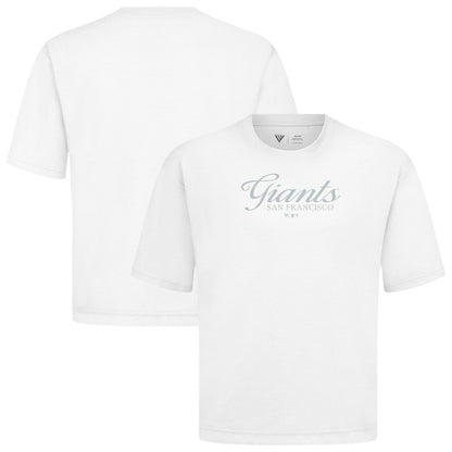 San Francisco Giants Levelwear Ethereal Oversized Luxe Signature Knit T-Shirt - White