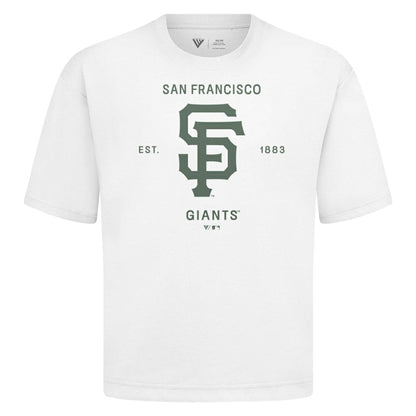 San Francisco Giants Levelwear Crossway Oversized Luxe Signature Knit T-Shirt - White