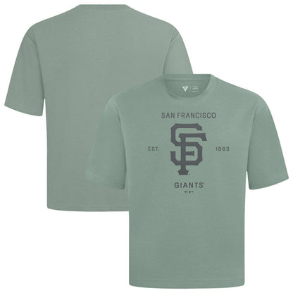 San Francisco Giants Levelwear Crossway Oversized Luxe Signature Knit T-Shirt - Green