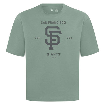 San Francisco Giants Levelwear Crossway Oversized Luxe Signature Knit T-Shirt - Green