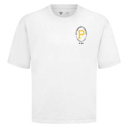 Pittsburgh Pirates Levelwear Signet Oversized Luxe Signature Knit T-Shirt - White