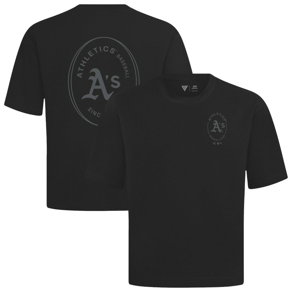 Athletics Levelwear Signet Oversized Luxe Signature Knit T-Shirt - Black