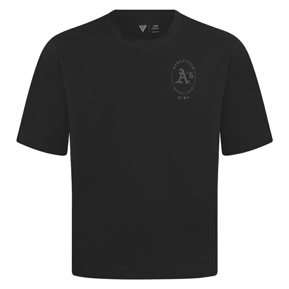 Athletics Levelwear Signet Oversized Luxe Signature Knit T-Shirt - Black