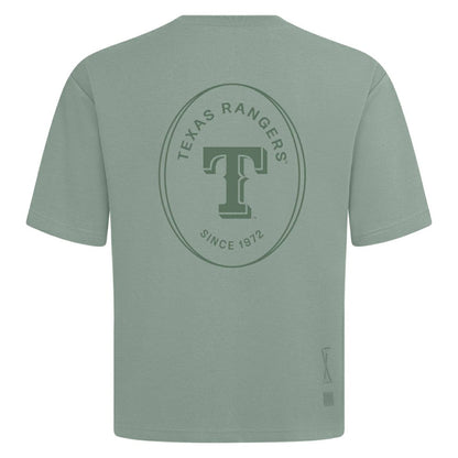 Texas Rangers Levelwear Signet Oversized Luxe Signature Knit T-Shirt - Green