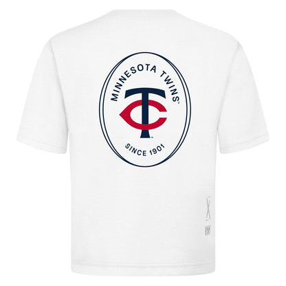 Minnesota Twins Levelwear Register Oversized Luxe Signature Knit T-Shirt - White