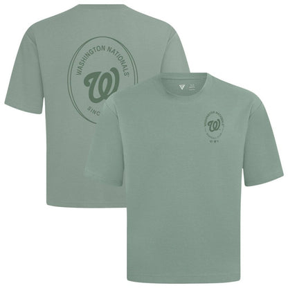 Washington Nationals Levelwear Register Oversized Luxe Signature Knit T-Shirt - Green