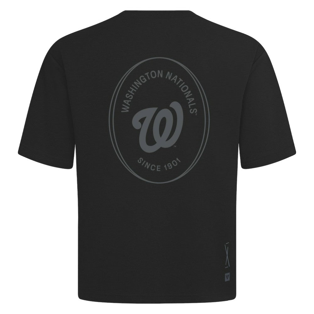 Washington Nationals Levelwear Register Oversized Luxe Signature Knit T-Shirt - Black