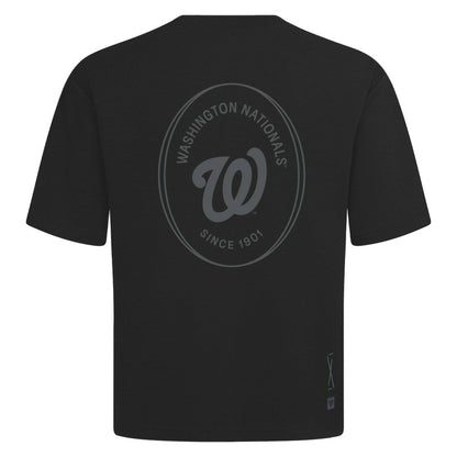 Washington Nationals Levelwear Register Oversized Luxe Signature Knit T-Shirt - Black