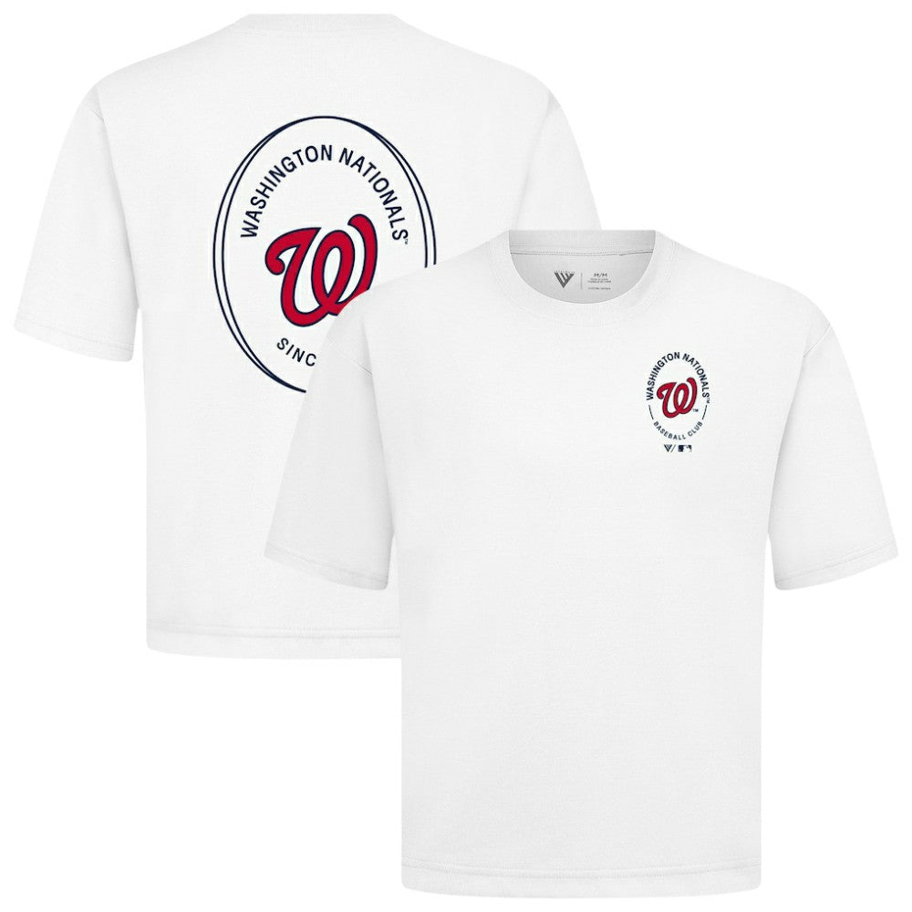 Washington Nationals Levelwear Register Oversized Luxe Signature Knit T-Shirt - White