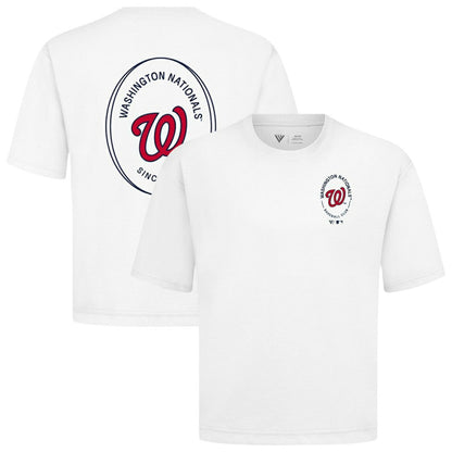 Washington Nationals Levelwear Register Oversized Luxe Signature Knit T-Shirt - White