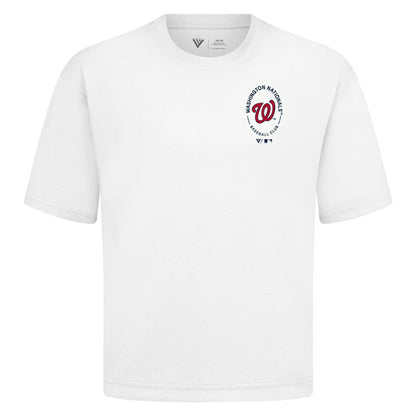 Washington Nationals Levelwear Register Oversized Luxe Signature Knit T-Shirt - White