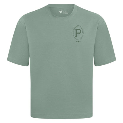 Pittsburgh Pirates Levelwear Register Oversized Luxe Signature Knit T-Shirt - Green