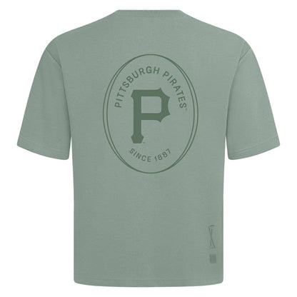 Pittsburgh Pirates Levelwear Register Oversized Luxe Signature Knit T-Shirt - Green