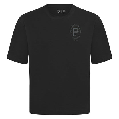 Pittsburgh Pirates Levelwear Register Oversized Luxe Signature Knit T-Shirt - Black