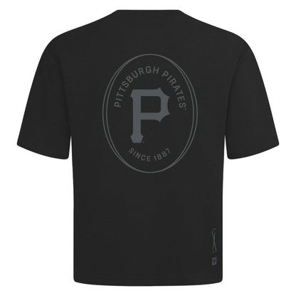 Pittsburgh Pirates Levelwear Register Oversized Luxe Signature Knit T-Shirt - Black