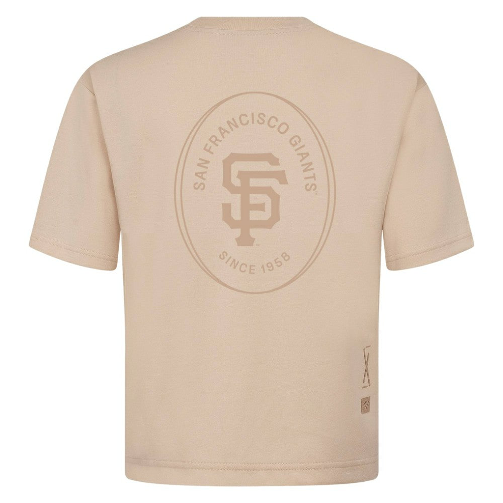 San Francisco Giants Levelwear Register Oversized Luxe Signature Knit T-Shirt - Khaki