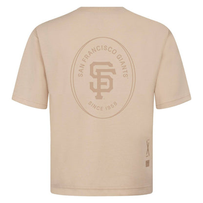 San Francisco Giants Levelwear Register Oversized Luxe Signature Knit T-Shirt - Khaki