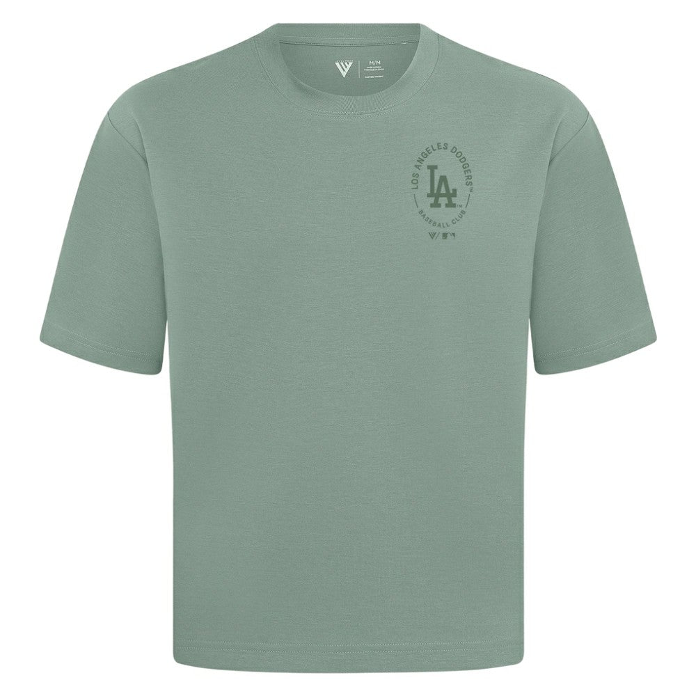 Los Angeles Dodgers Levelwear Register Oversized Luxe Signature Knit T-Shirt - Green