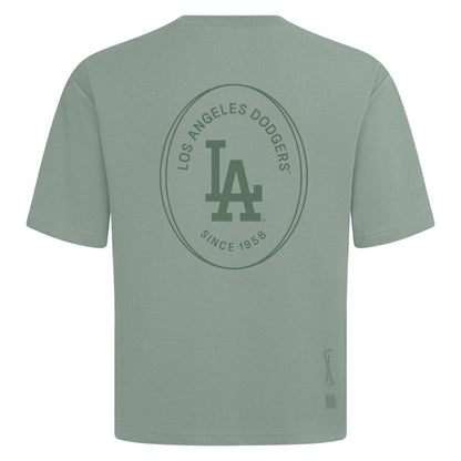 Los Angeles Dodgers Levelwear Register Oversized Luxe Signature Knit T-Shirt - Green